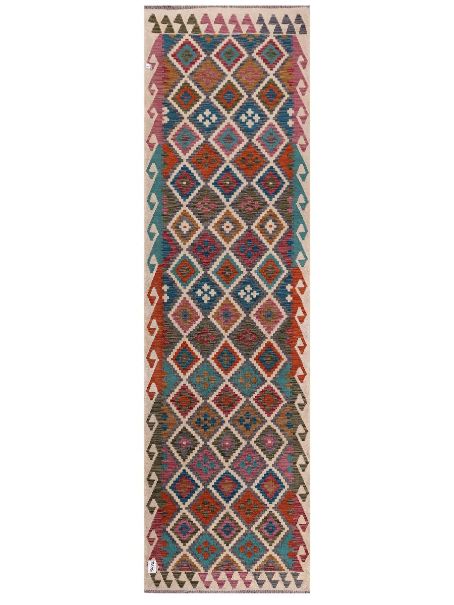 Maimana Afghanistan Kilim Runner - 292 x 84 cm - Handmade