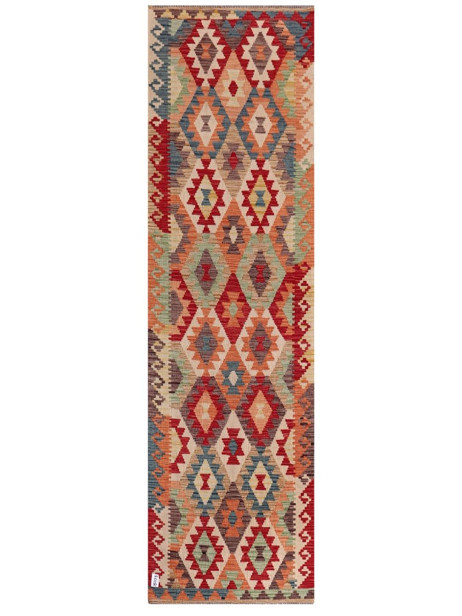 Maimana Afghanistan Kilim Runner - 298 x 84 cm - Handmade