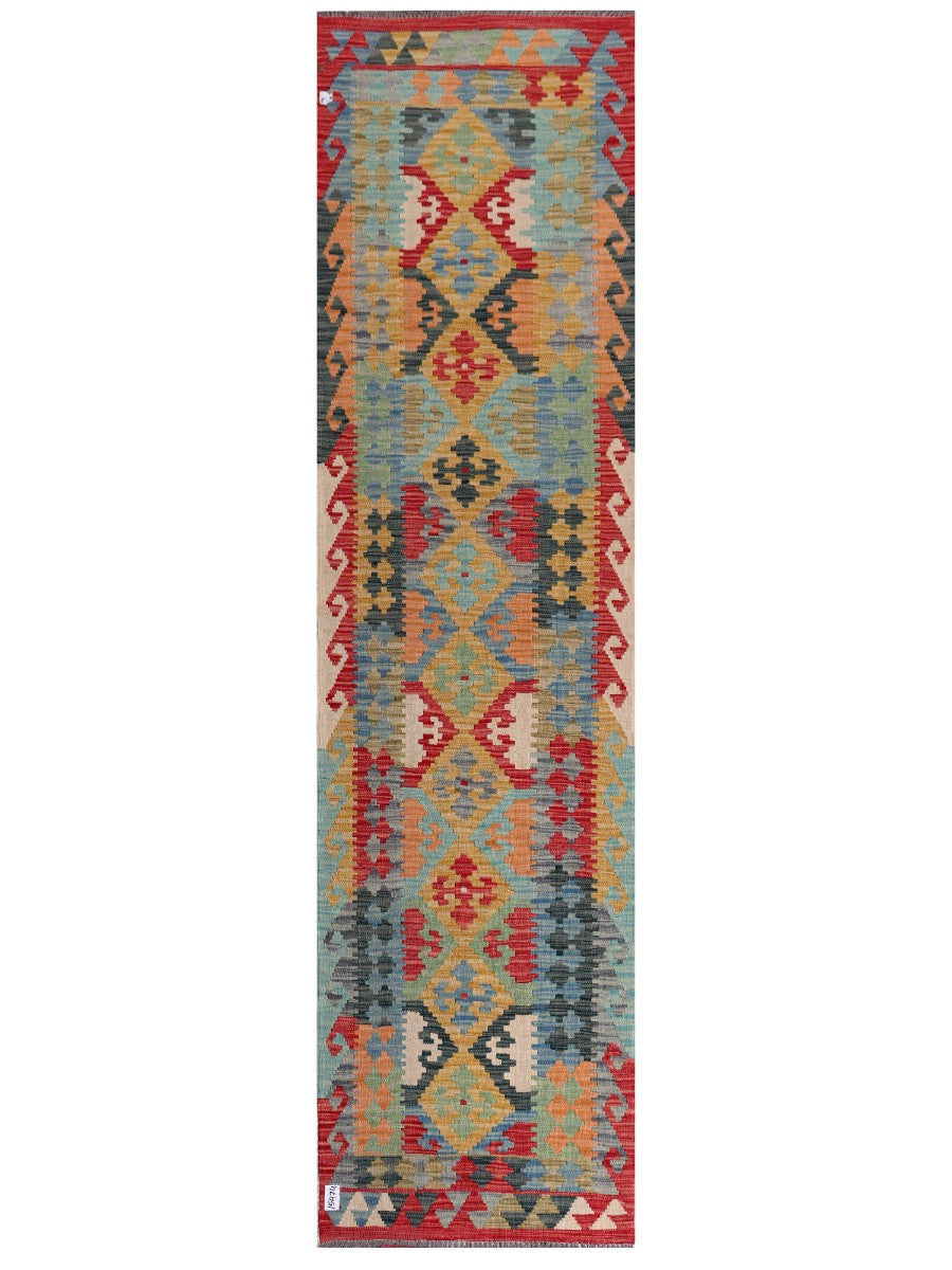 Maimana Afghanistan Kilim Runner - 301 x 79 cm - Handmade