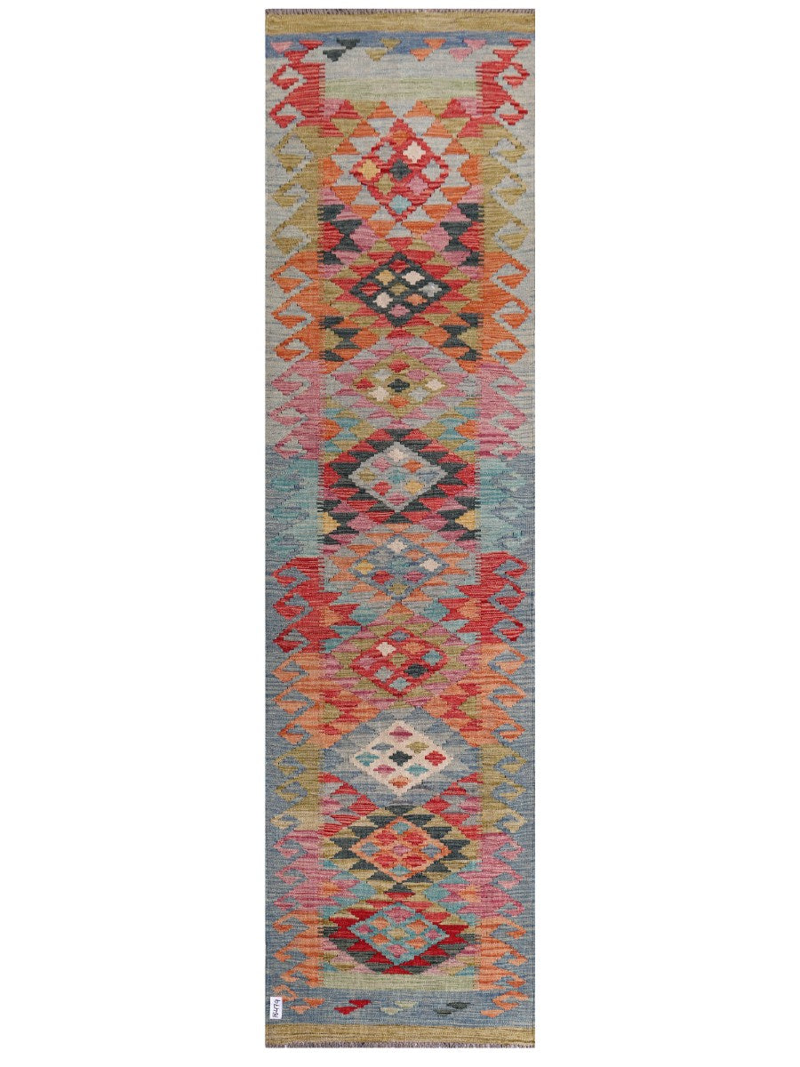 Maimana Afghanistan Kilim Runner - 299 x 79 cm - Handmade