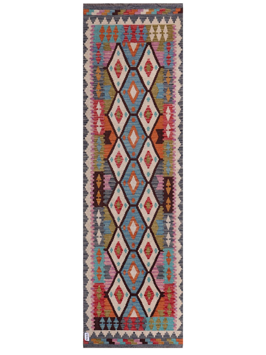 Maimana Afghanistan Kilim Runner - 294 x 87 cm - Handmade