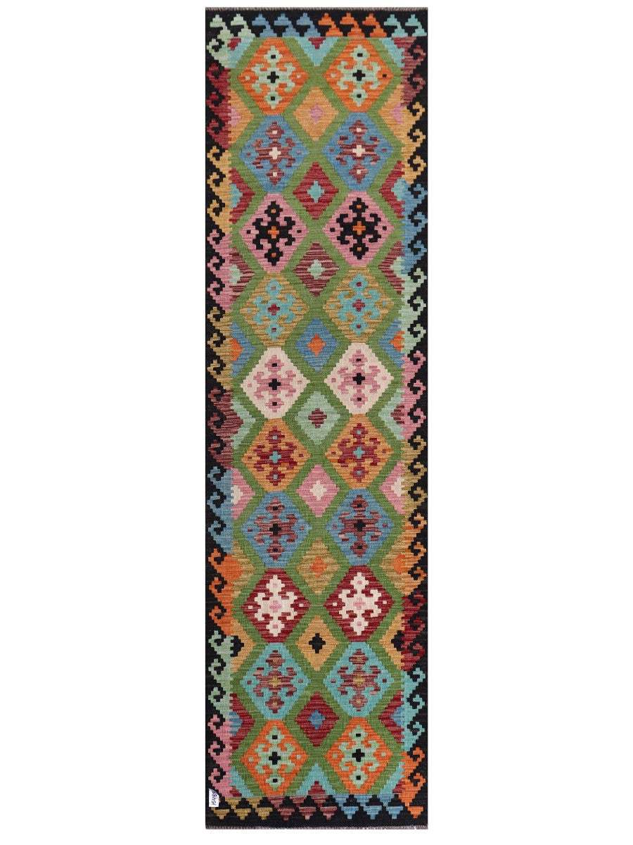 Maimana Afghanistan Kilim Runner - 301 x 83 cm - Handmade