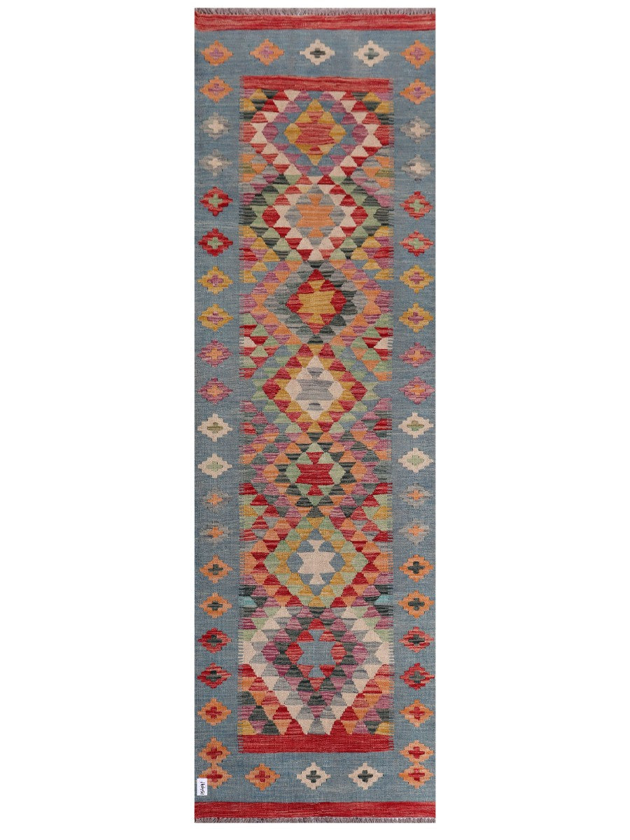 Maimana Afghanistan Kilim Runner - 292 x 88 cm - Handmade
