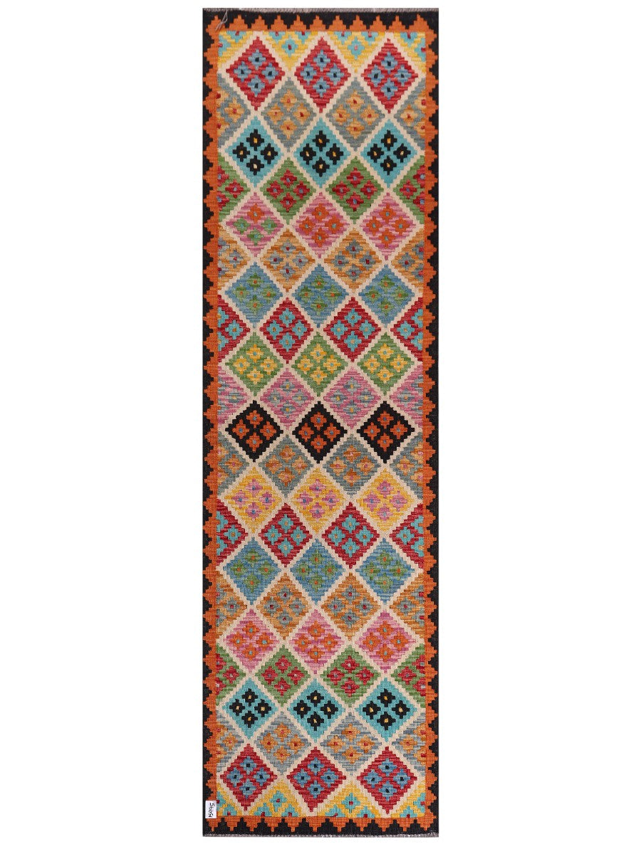 Maimana Afghanistan Kilim Runner - 293 x 85 cm - Handmade