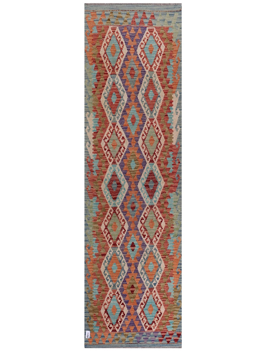 Maimana Afghanistan Kilim Runner - 292 x 84 cm - Handmade