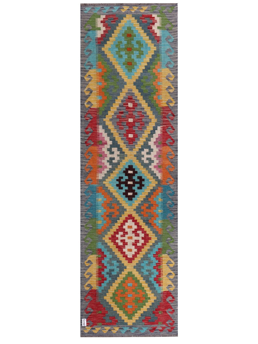 Maimana Afghanistan Kilim Runner - 293 x 87 cm - Handmade
