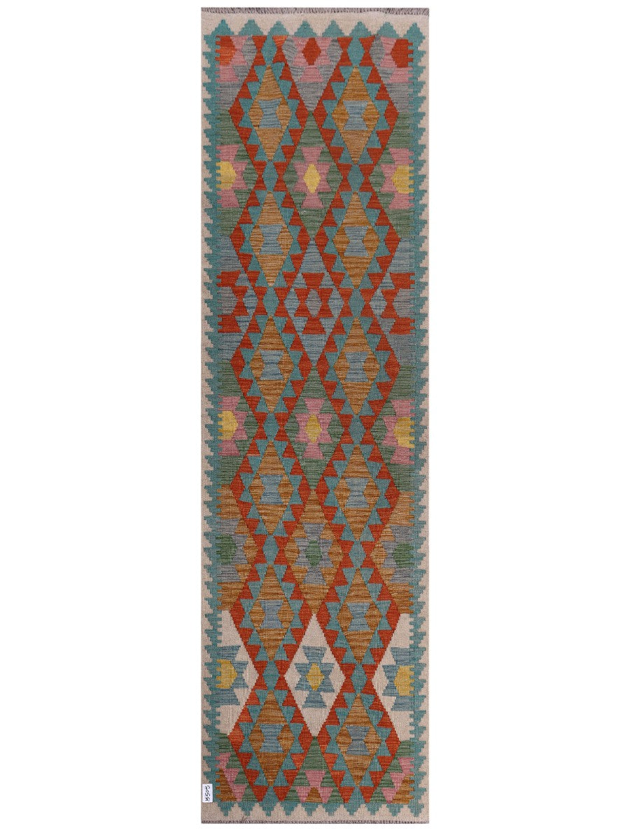 Maimana Afghanistan Kilim Runner - 288 x 82 cm - Handmade