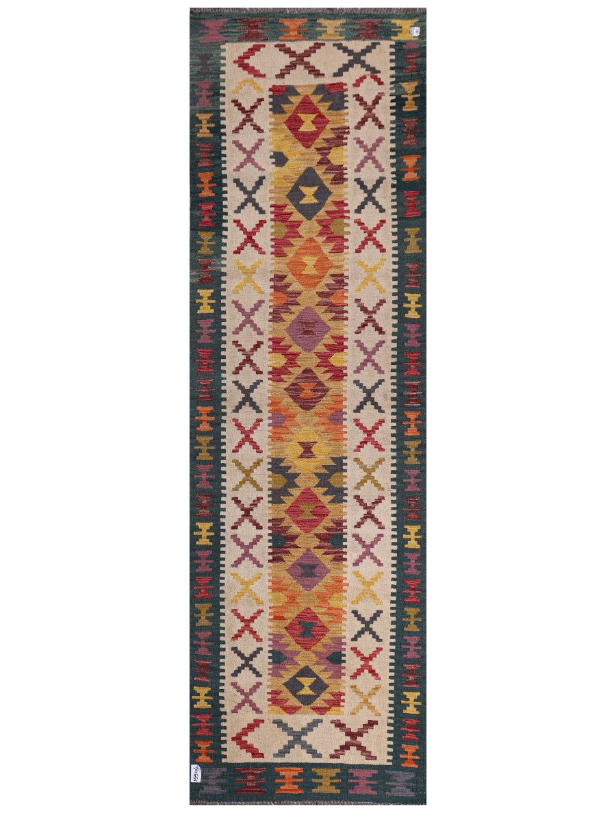 Maimana Afghanistan Kilim Runner - 294 x 89 cm - Handmade