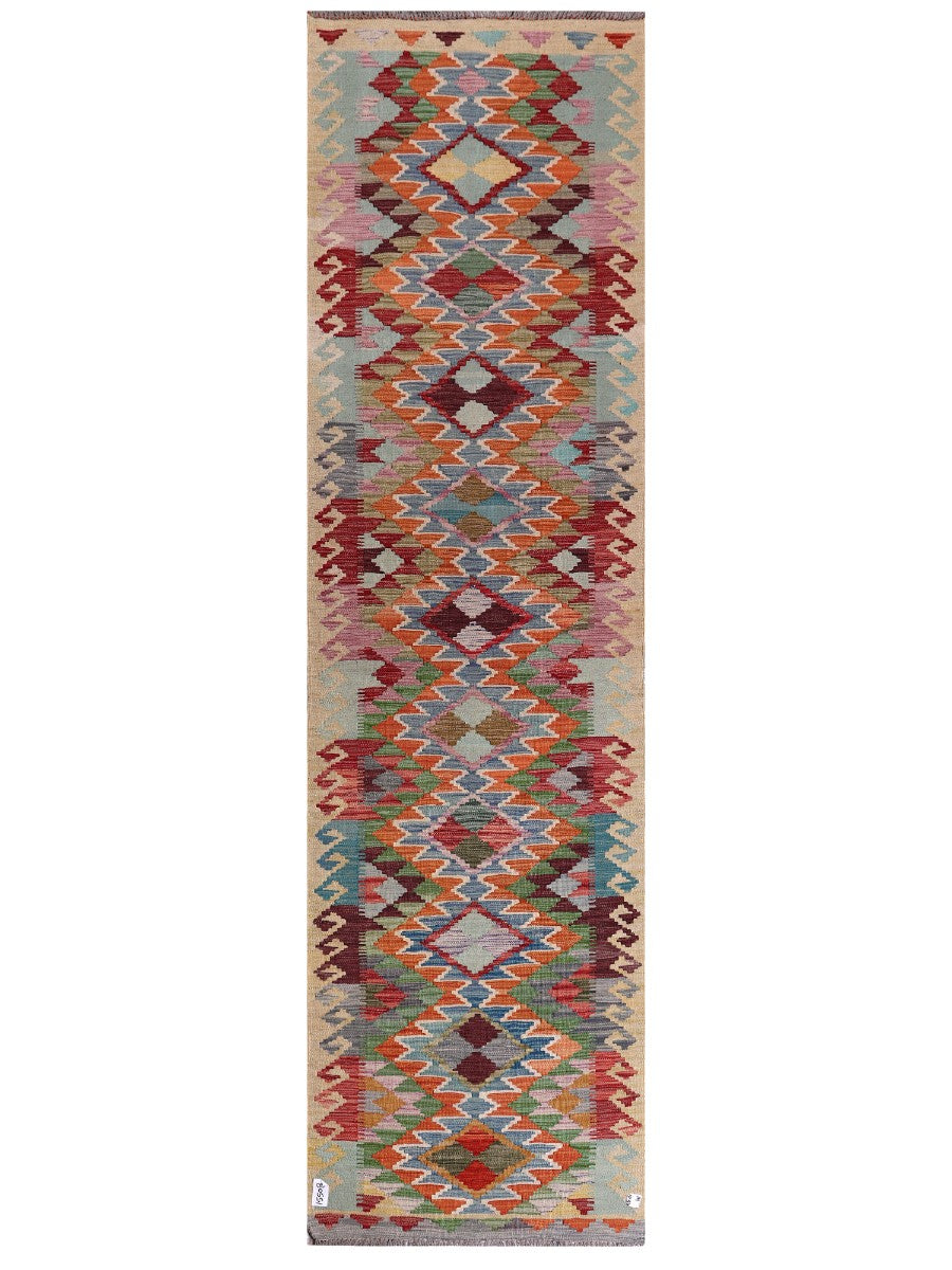 Maimana Afghanistan Kilim Runner - 294 x 82 cm - Handmade