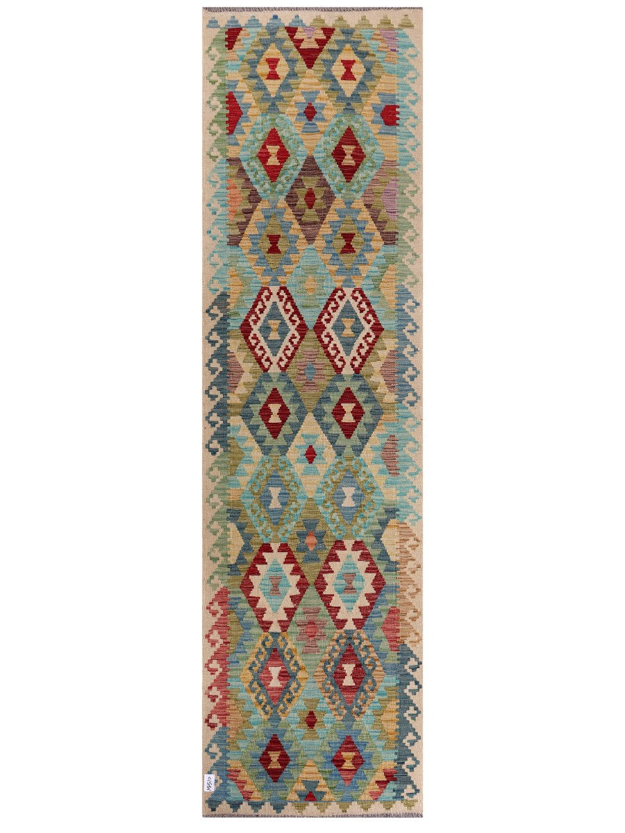 Maimana Afghanistan Kilim Runner - 303 x 84 cm - Handmade