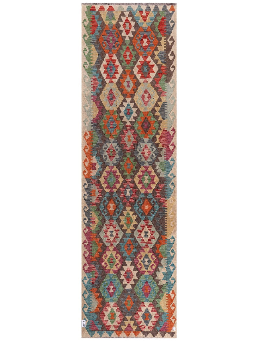 Maimana Afghanistan Kilim Runner - 293 x 85 cm - Handmade