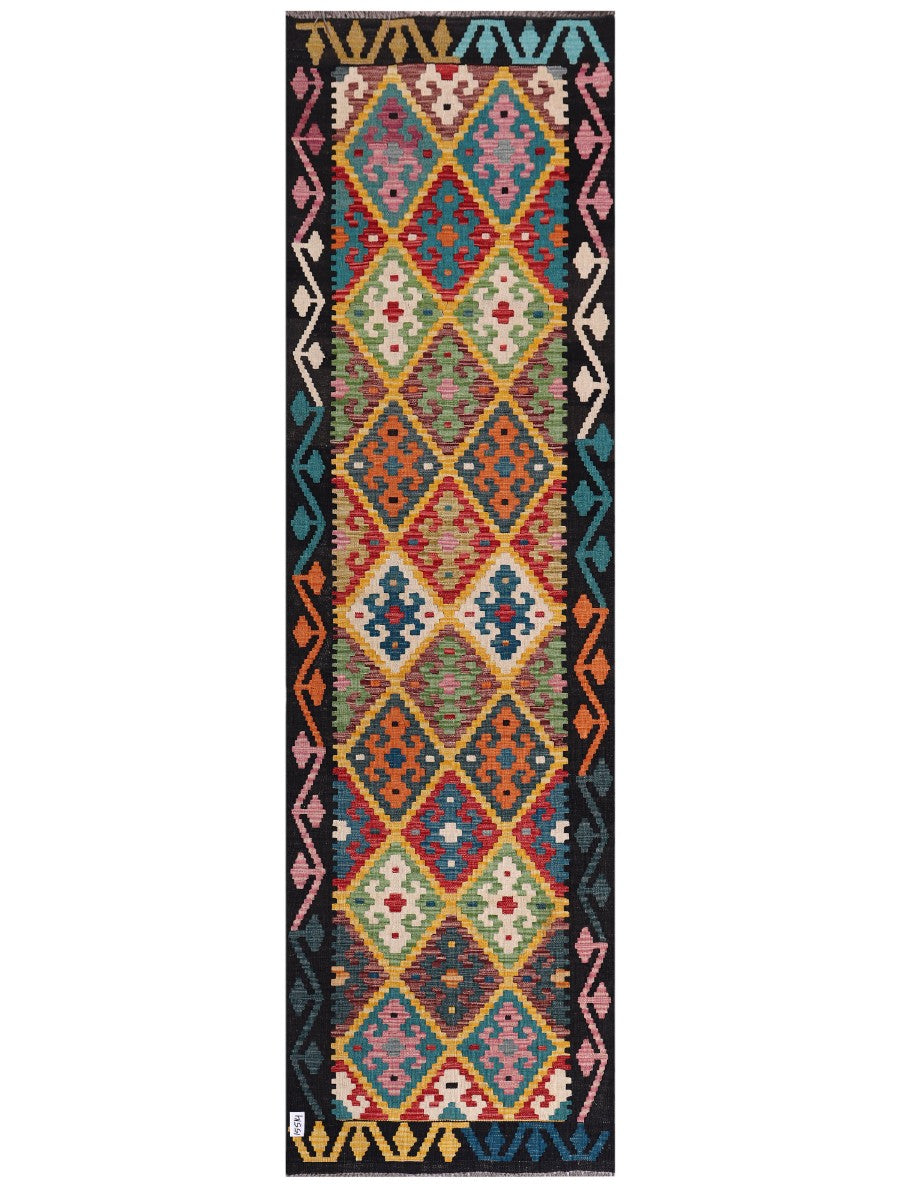 Maimana Afghanistan Kilim Runner - 299 x 86 cm - Handmade