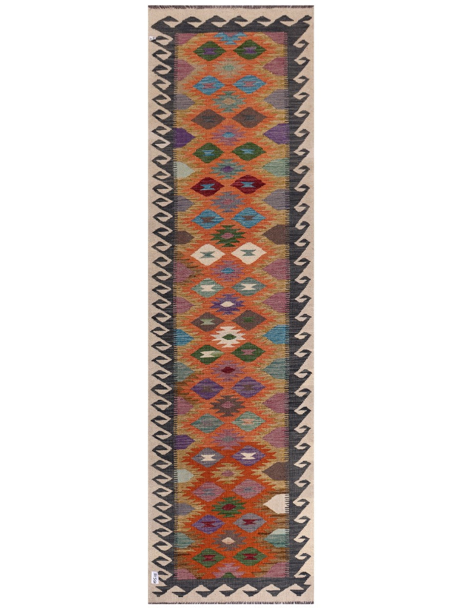 Maimana Afghanistan Kilim Runner - 305 x 86 cm - Handmade