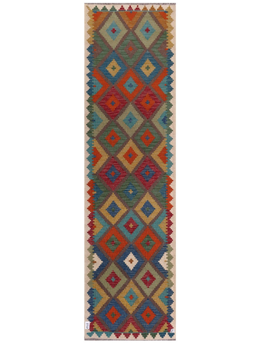 Maimana Afghanistan Kilim Runner - 293 x 81 cm - Handmade
