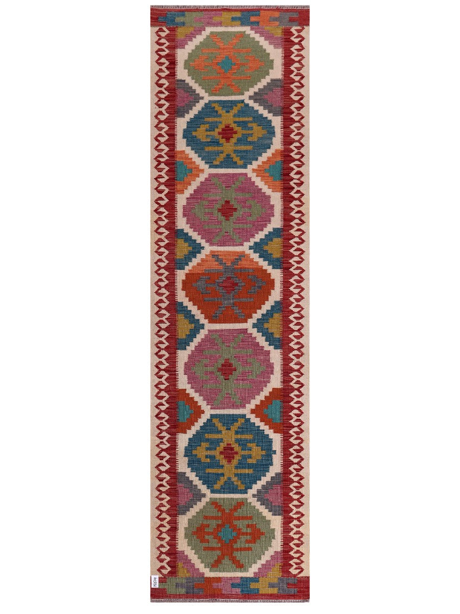 Maimana Afghanistan Kilim Runner - 294 x 80 cm - Handmade