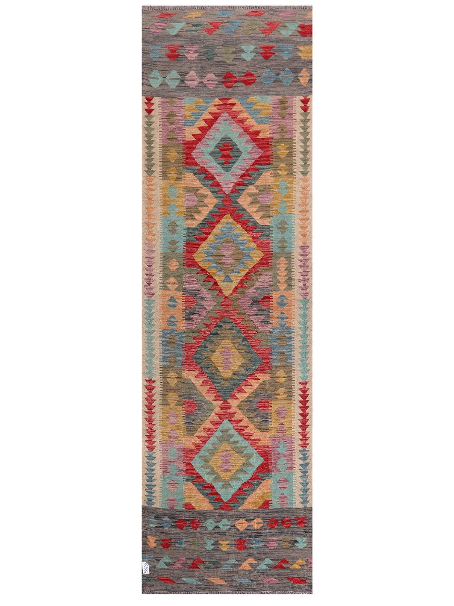 Maimana Afghanistan Kilim Runner - 308 x 91 cm - Handmade