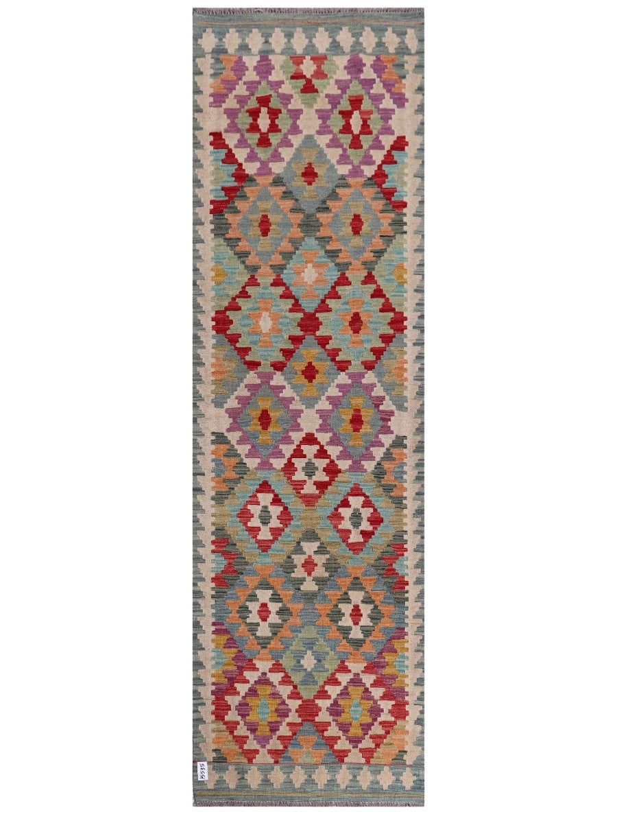 Maimana Afghanistan Kilim Runner - 294 x 87 cm - Handmade