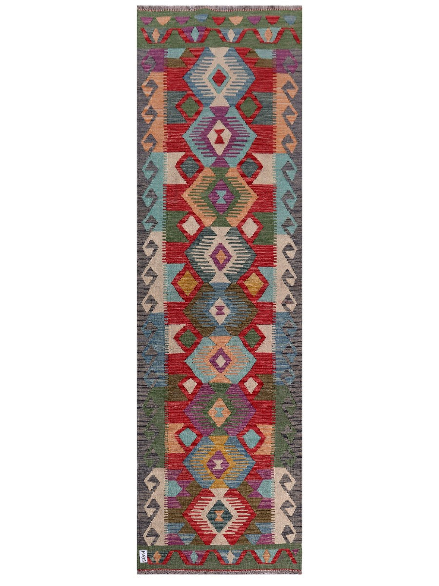 Maimana Afghanistan Kilim Runner - 287 x 85 cm - Handmade