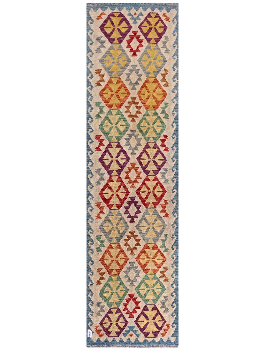 Maimana Afghanistan Kilim Runner - 298 x 81 cm - Handmade