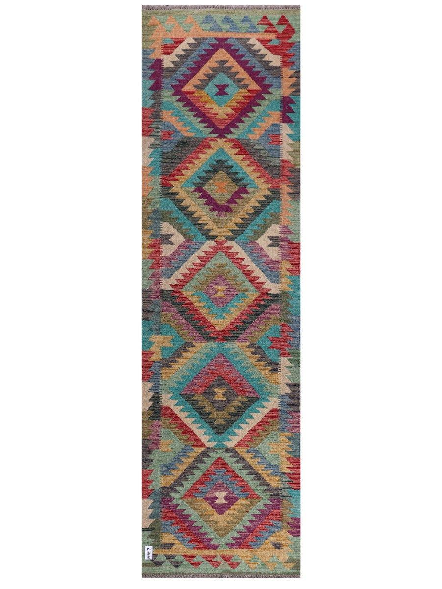 Maimana Afghanistan Kilim Runner - 298 x 81 cm - Handmade