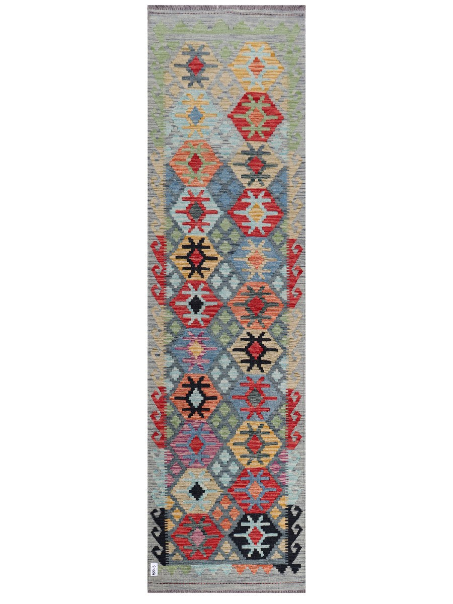 Maimana Afghanistan Kilim Runner - 296 x 81 cm - Handmade