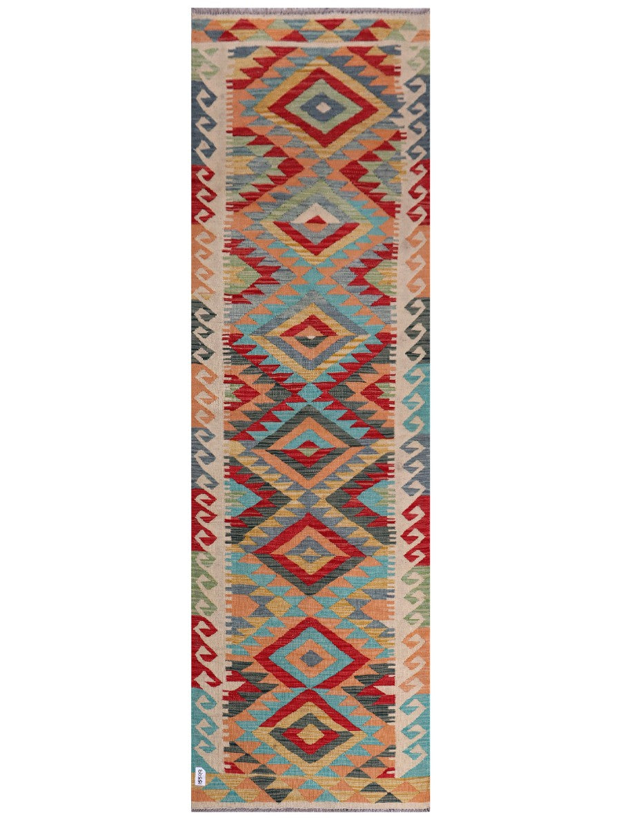 Maimana Afghanistan Kilim Runner - 291 x 88 cm - Handmade
