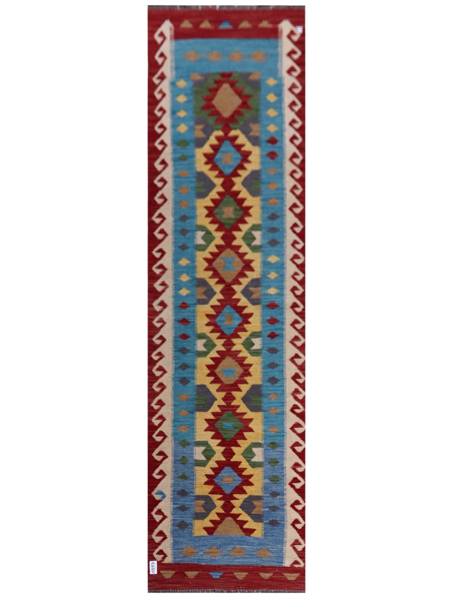 Maimana Afghanistan Kilim Runner - 289 x 79 cm - Handmade