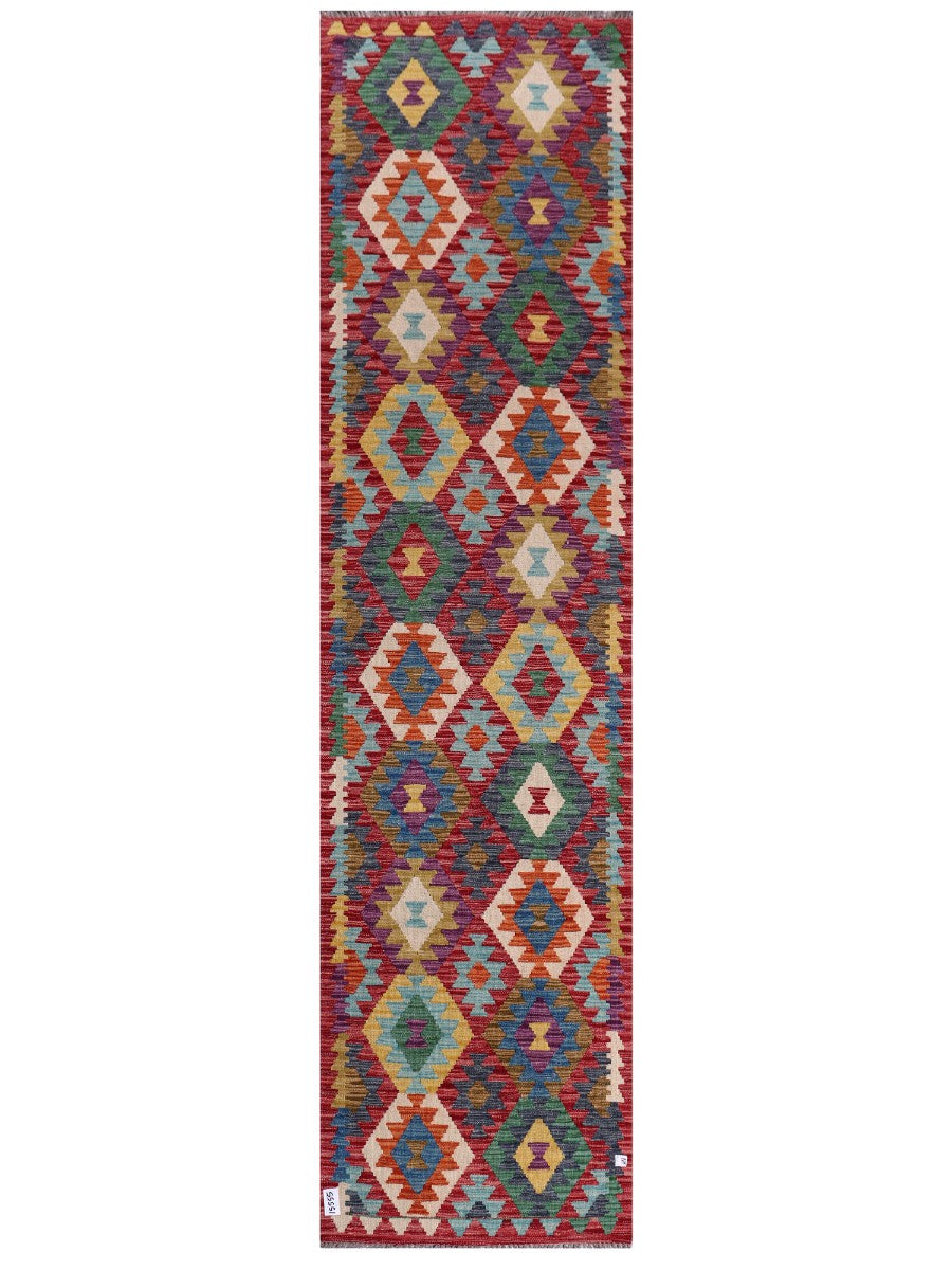 Maimana Afghanistan Kilim Runner - 311 x 80 cm - Handmade