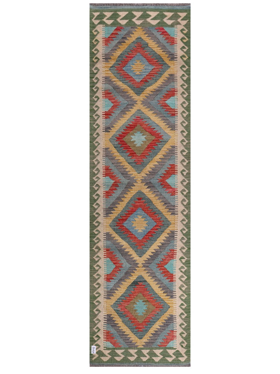 Maimana Afghanistan Kilim Runner - 300 x 85 cm - Handmade