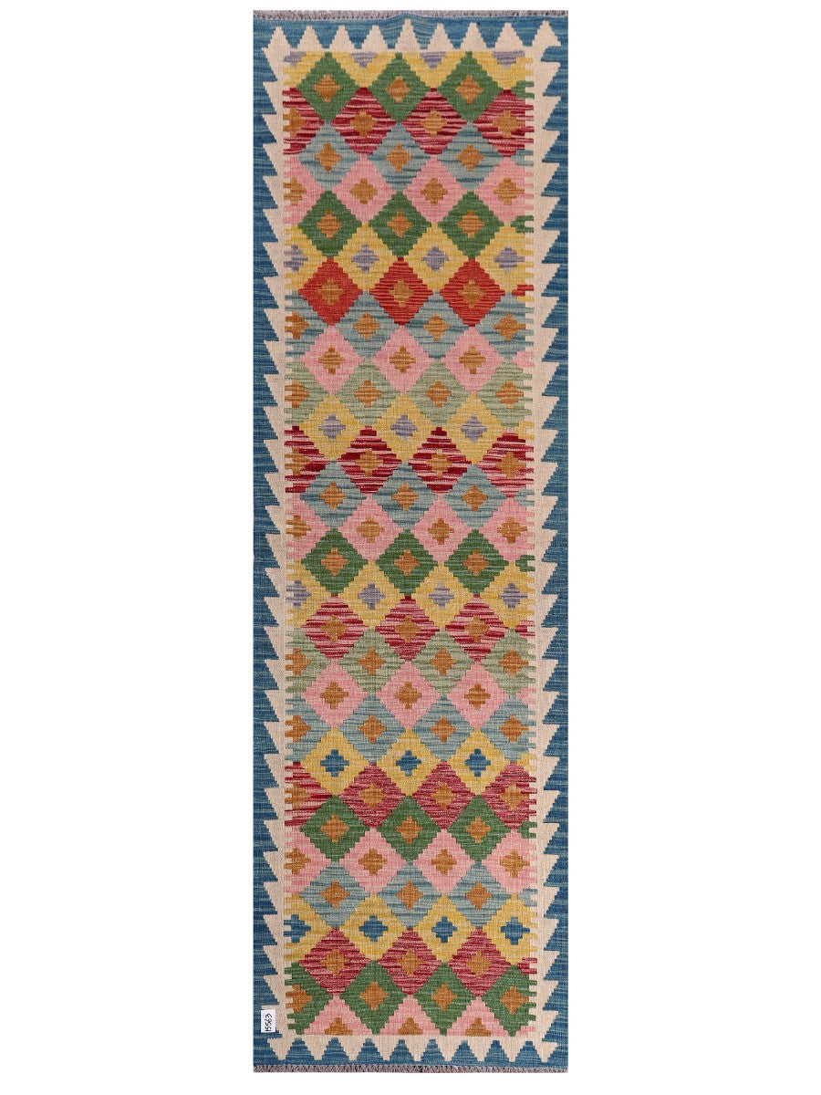 Maimana Afghanistan Kilim Runner - 295 x 89 cm - Handmade