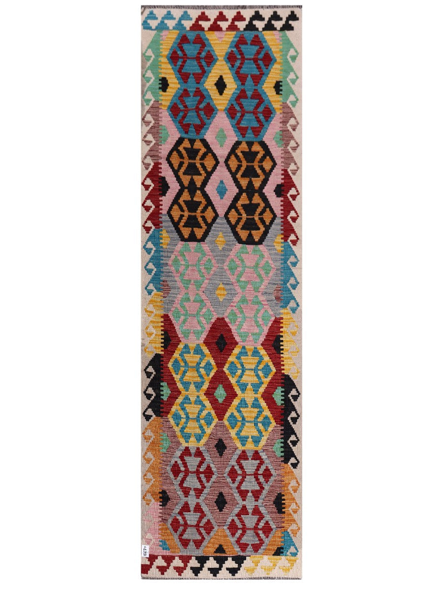 Maimana Afghanistan Kilim Runner - 294 x 84 cm - Handmade
