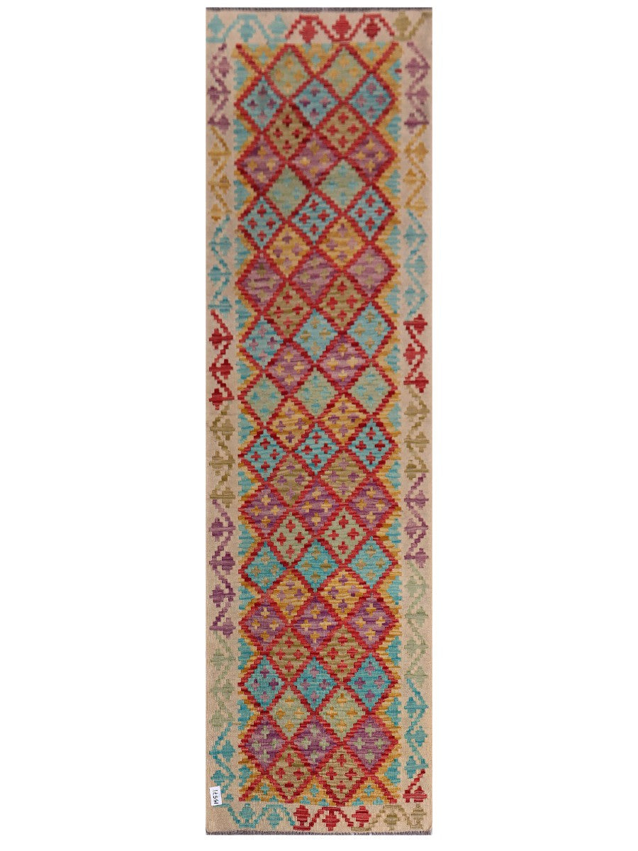 Maimana Afghanistan Kilim Runner - 287 x 80 cm - Handmade
