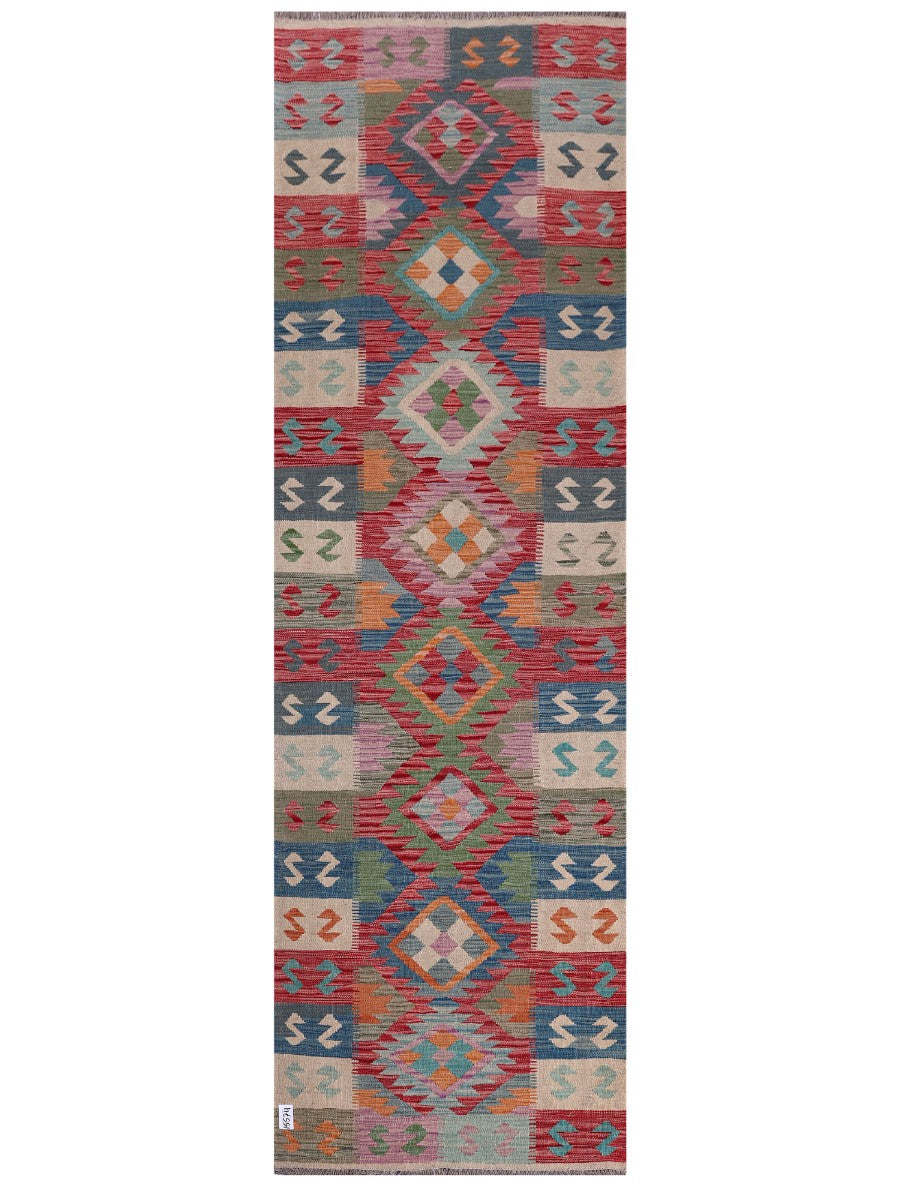 Maimana Afghanistan Kilim Runner - 292 x 90 cm - Handmade