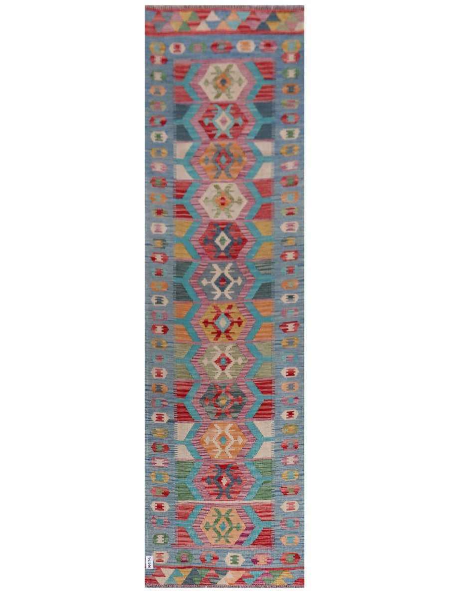 Maimana Afghanistan Kilim Runner - 283 x 79 cm - Handmade