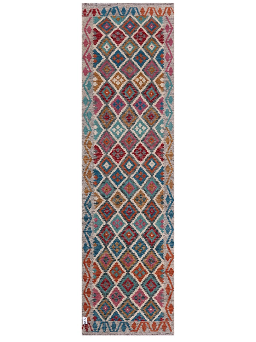 Maimana Afghanistan Kilim Runner - 295 x 84 cm - Handmade