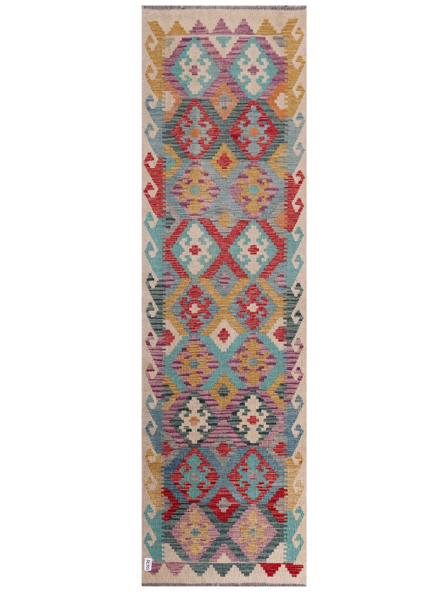 Maimana Afghanistan Kilim Runner - 290 x 84 cm - Handmade