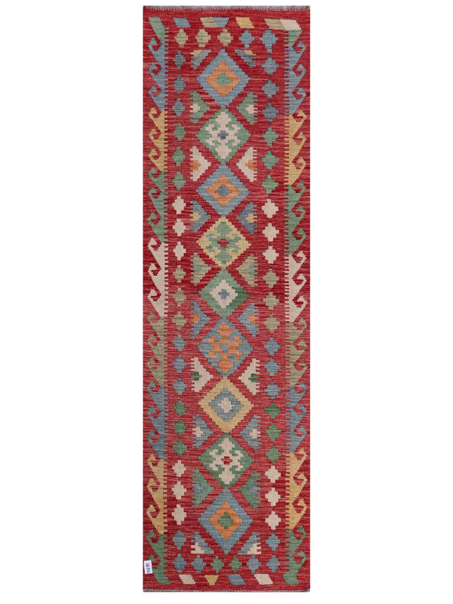 Maimana Afghanistan Kilim Runner - 289 x 84 cm - Handmade