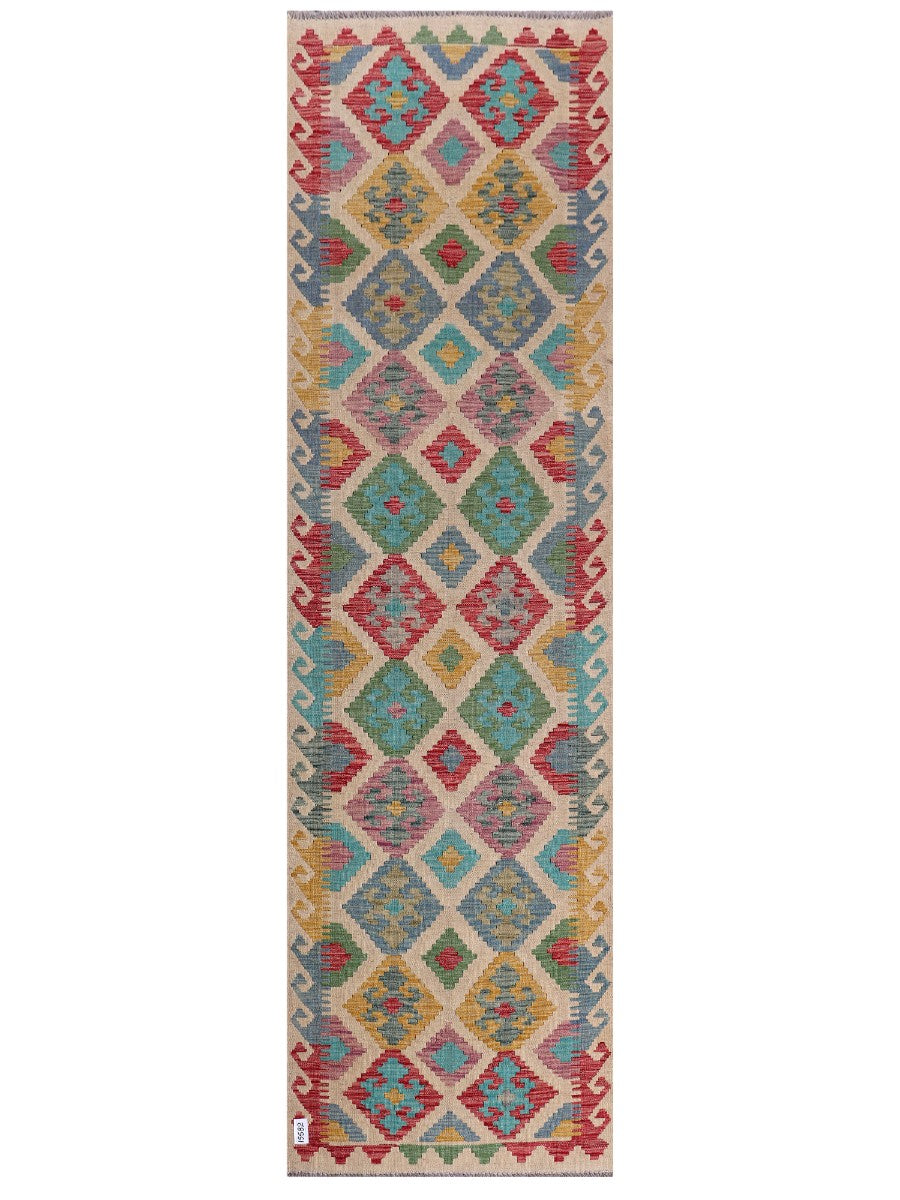Maimana Afghanistan Kilim Runner - 295 x 84 cm - Handmade