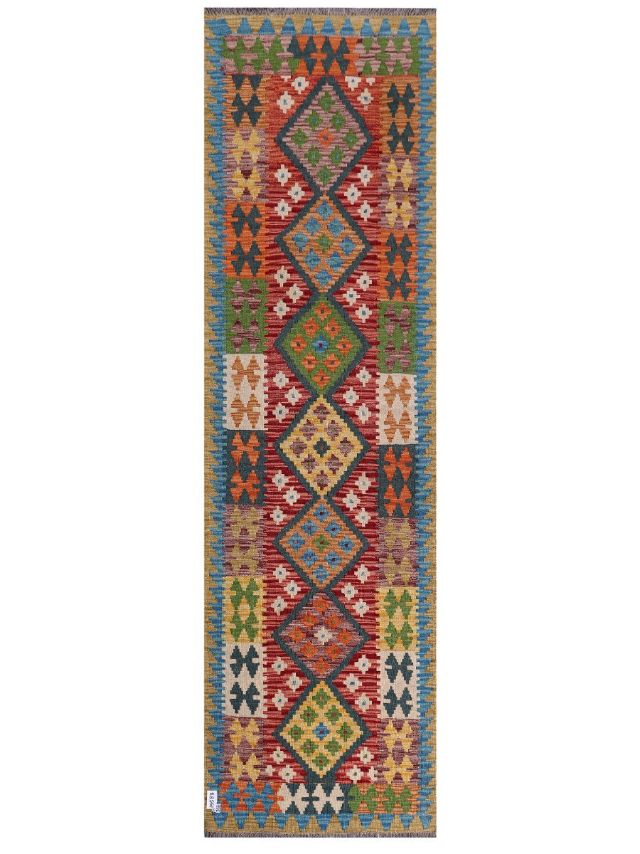 Maimana Afghanistan Kilim Runner - 291 x 83 cm - Handmade