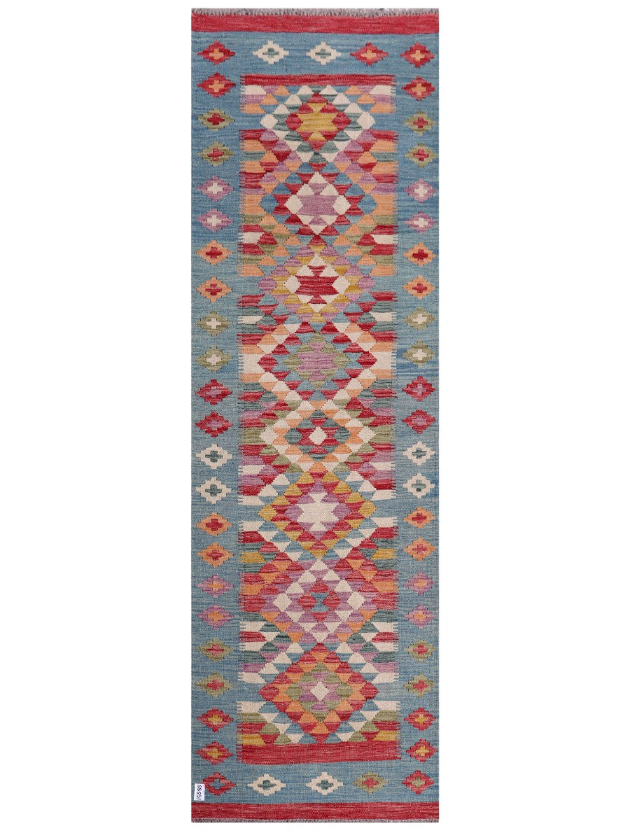 Maimana Afghanistan Kilim Runner - 284 x 88 cm - Handmade