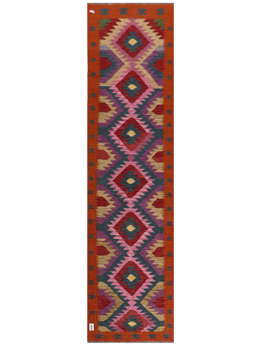 Maimana Afghanistan Kilim Runner - 296 x 77 cm - Handmade