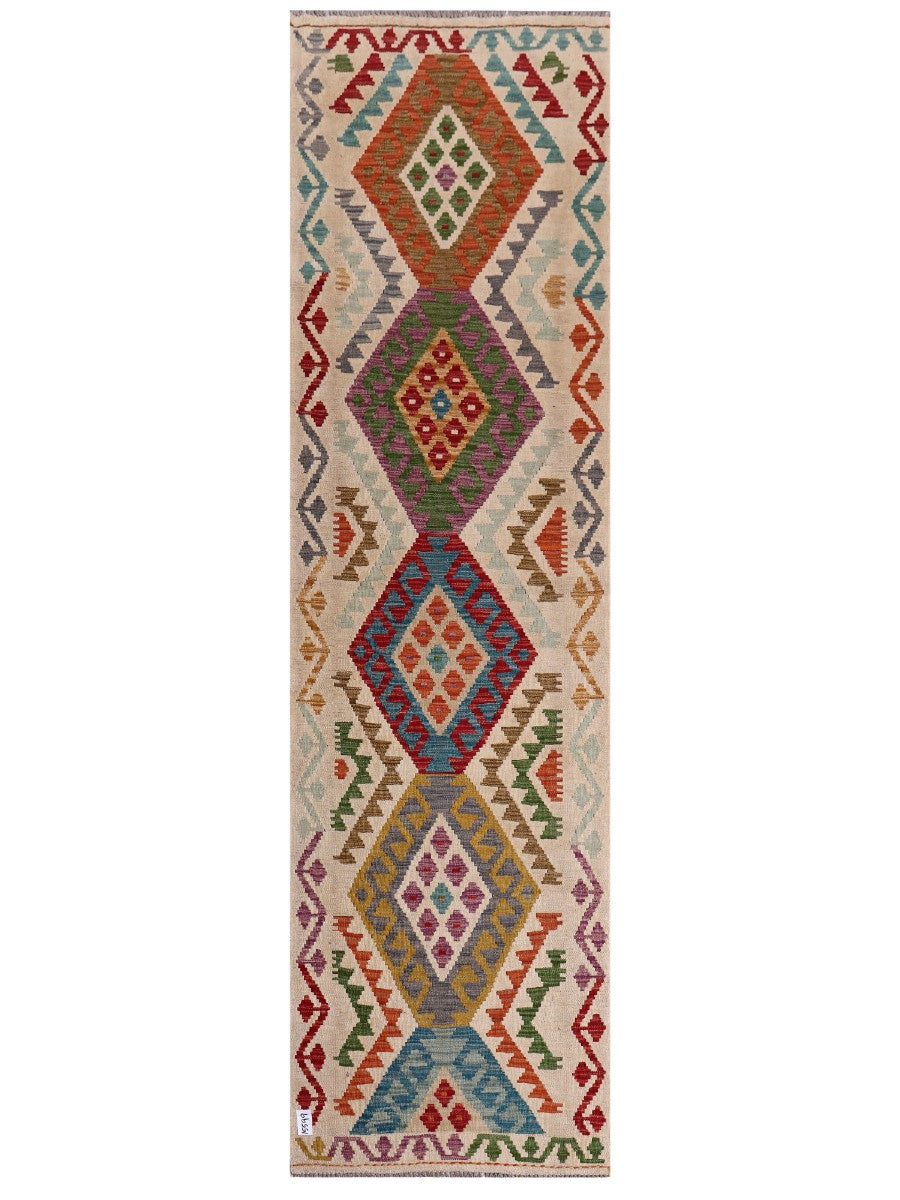 Maimana Afghanistan Kilim Runner - 297 x 83 cm - Handmade