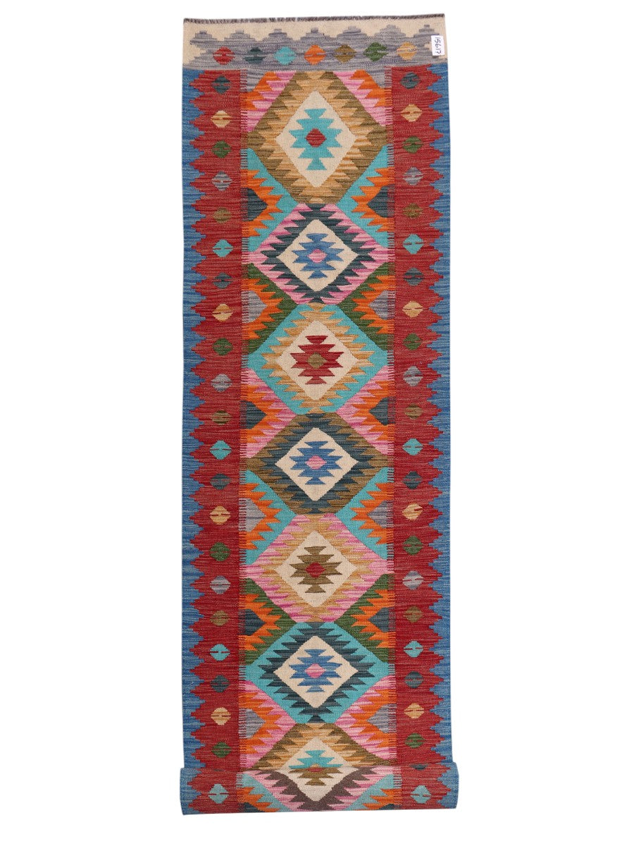 Maimana Afghanistan Kilim Runner - 490 x 82 cm - Handmade