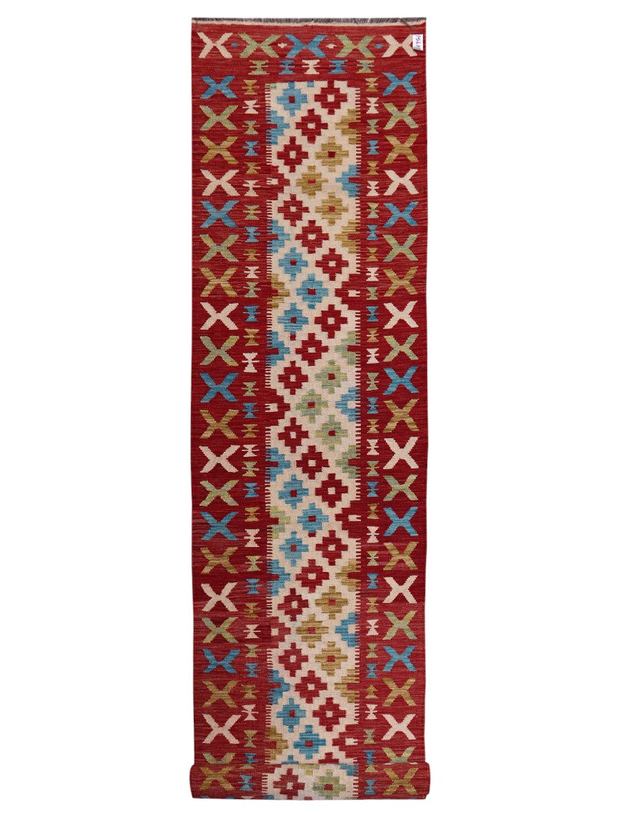 Maimana Afghanistan Kilim Runner - 490 x 83 cm - Handmade