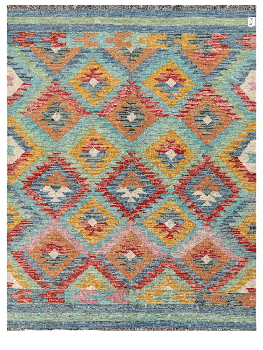 Maimana Afghanistan Kilim Rug - 204 x156 cm - Handmade