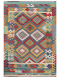 Maimana Afghanistan Kilim Rug - 206 x145 cm - Handmade