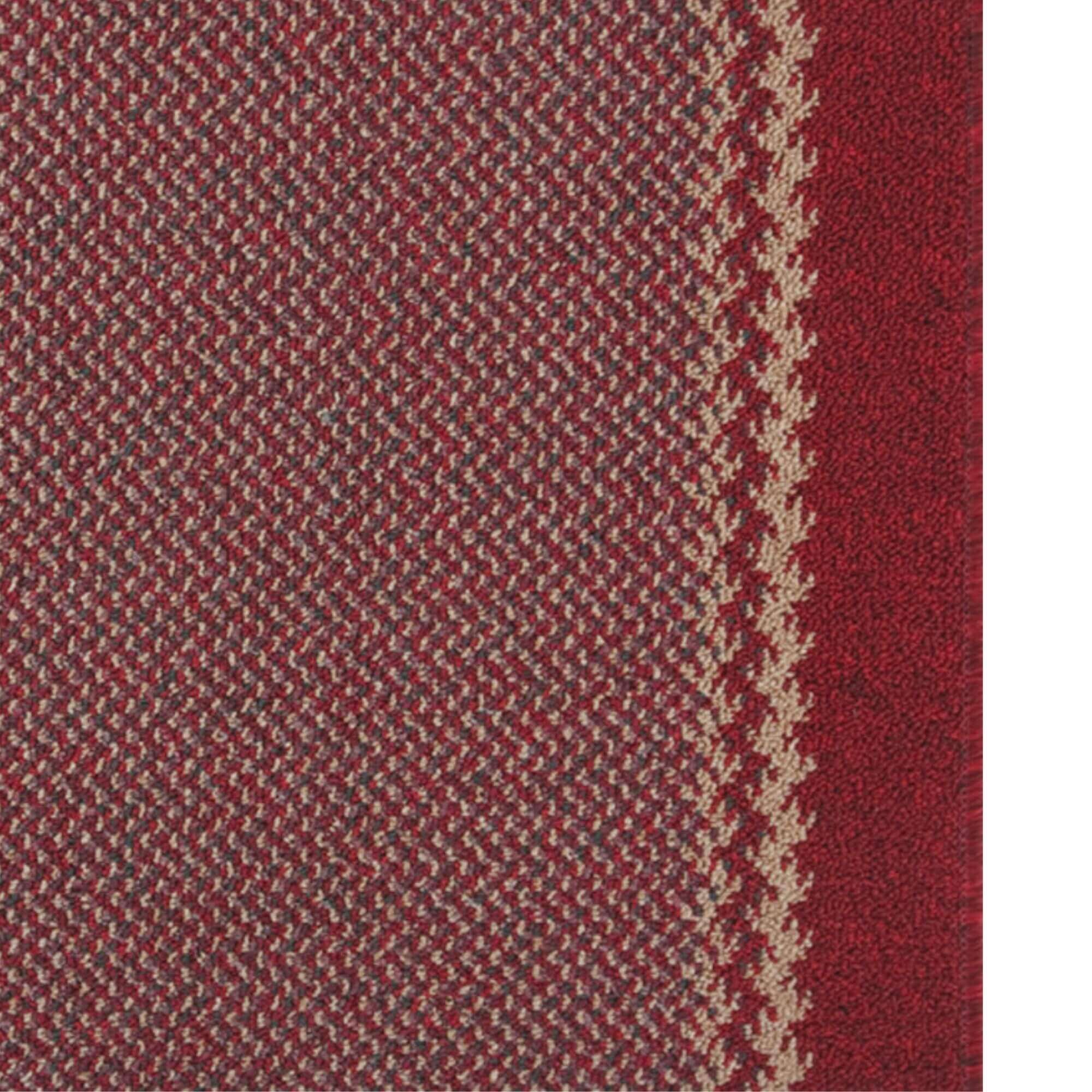 Washable Designer Bordered Red Rug | 116R