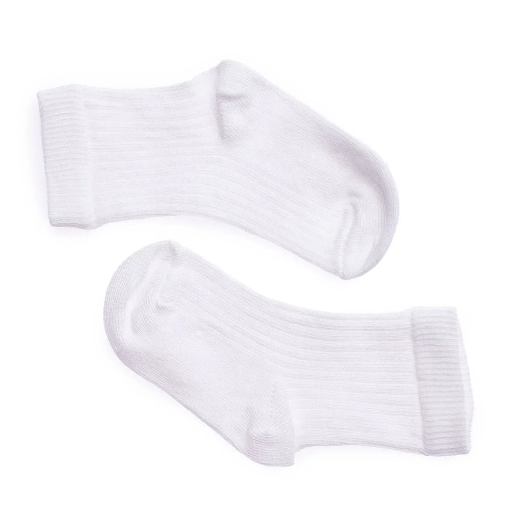 HelloBaby Unisex Baby Socks 3 Pack - White - Bobobiy