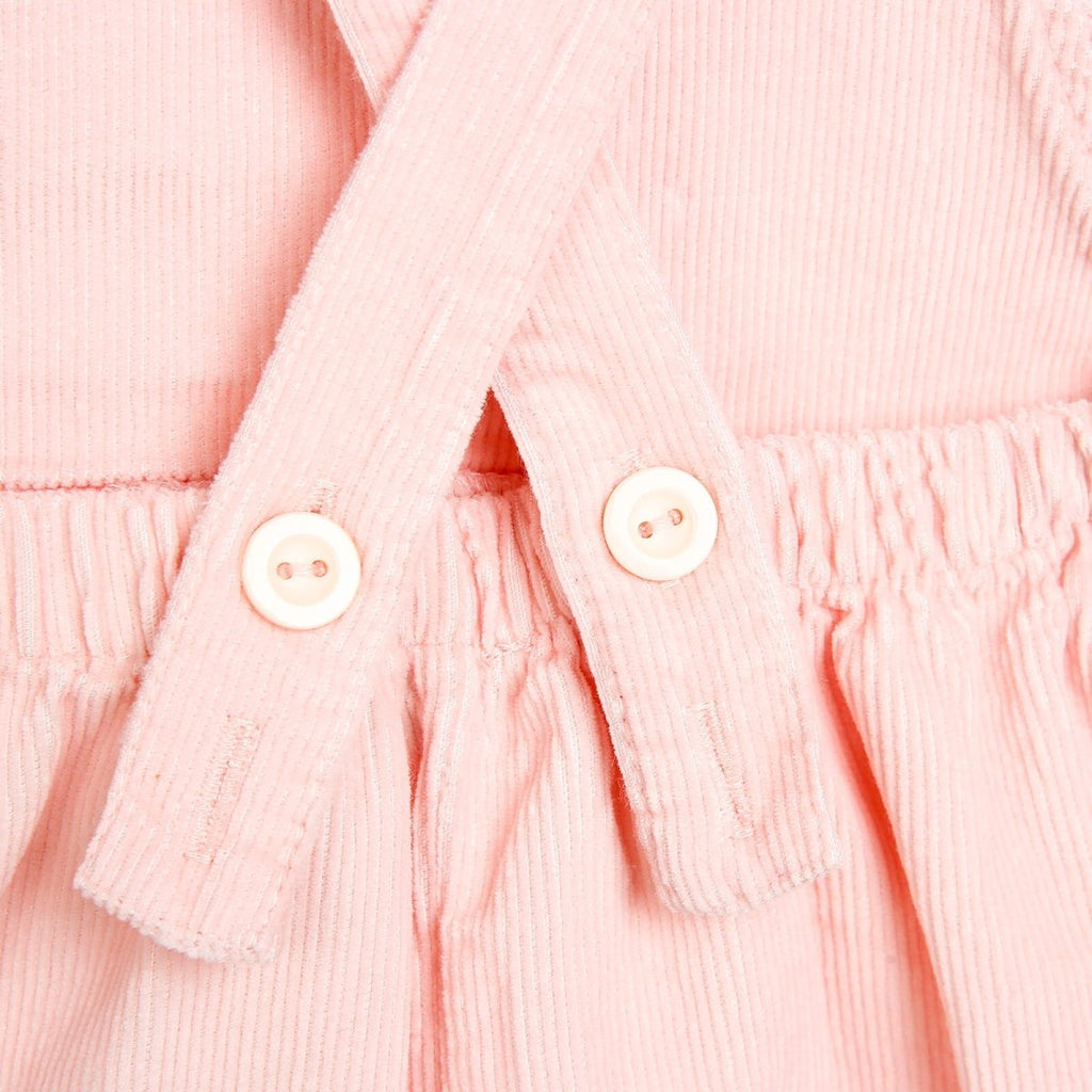HelloBaby Basic Baby Girl Velvet Overall - Pink