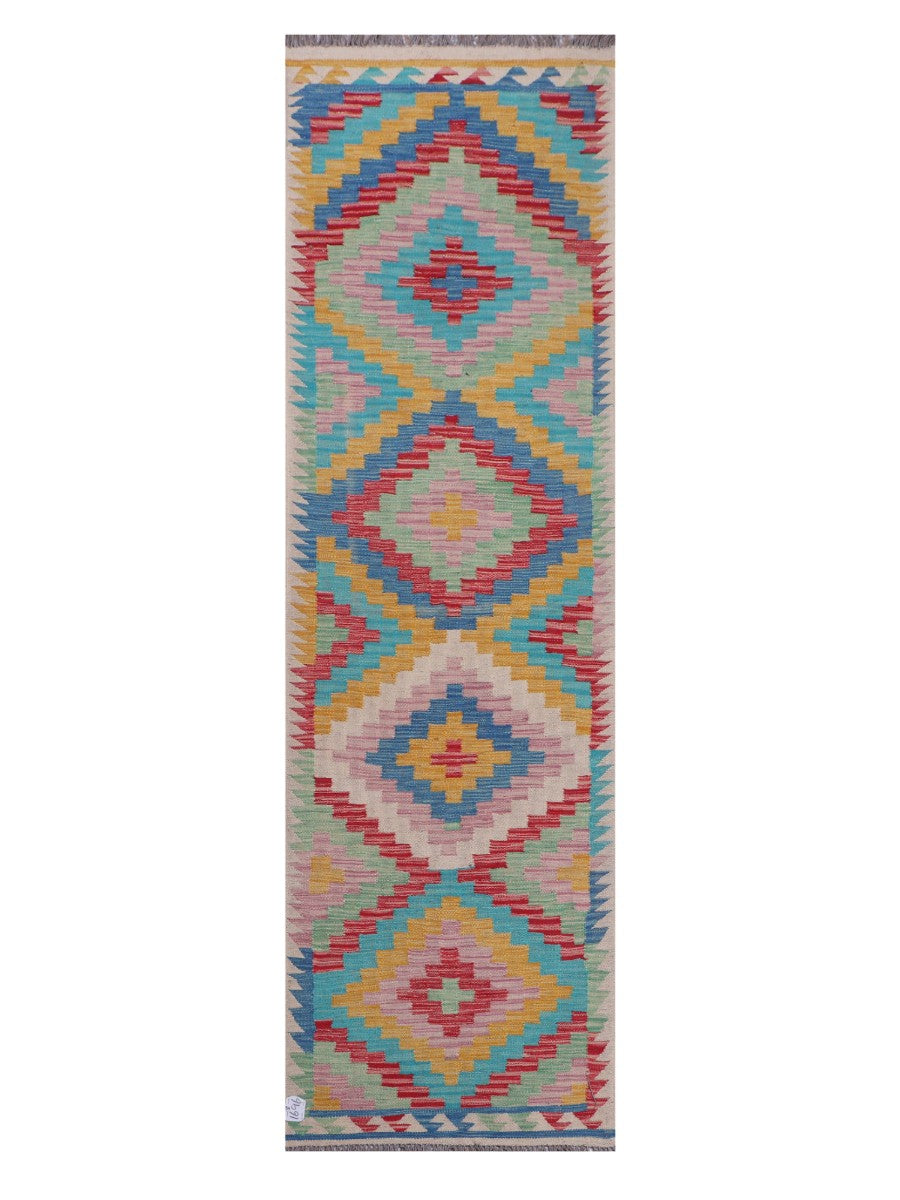 Maimana Afghanistan Kilim Runner - 250 x 74 cm - Handmade